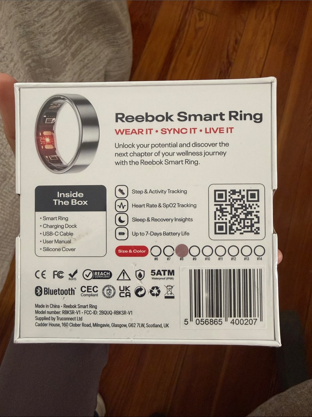 Reebok Smart Ring - Rose Gold Wellness Tracker NWT